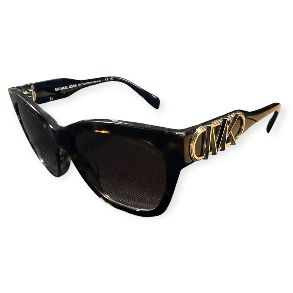 Michael Kors MK2182U Black Sunglasses Empire Square Butterfly Frames w/ Case